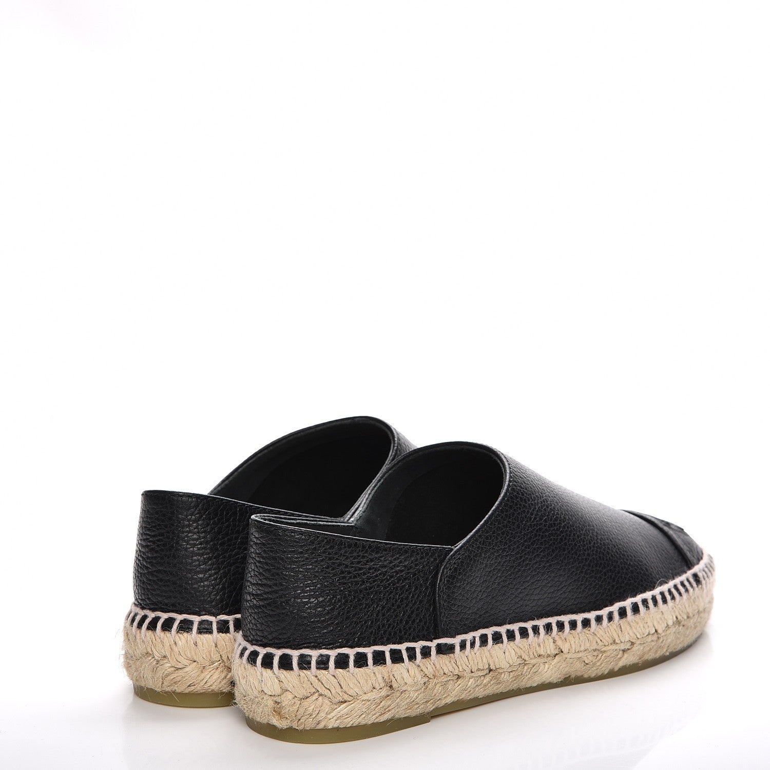 Chanel Grained Calfskin CC Espadrilles 35 Black 4 of 9