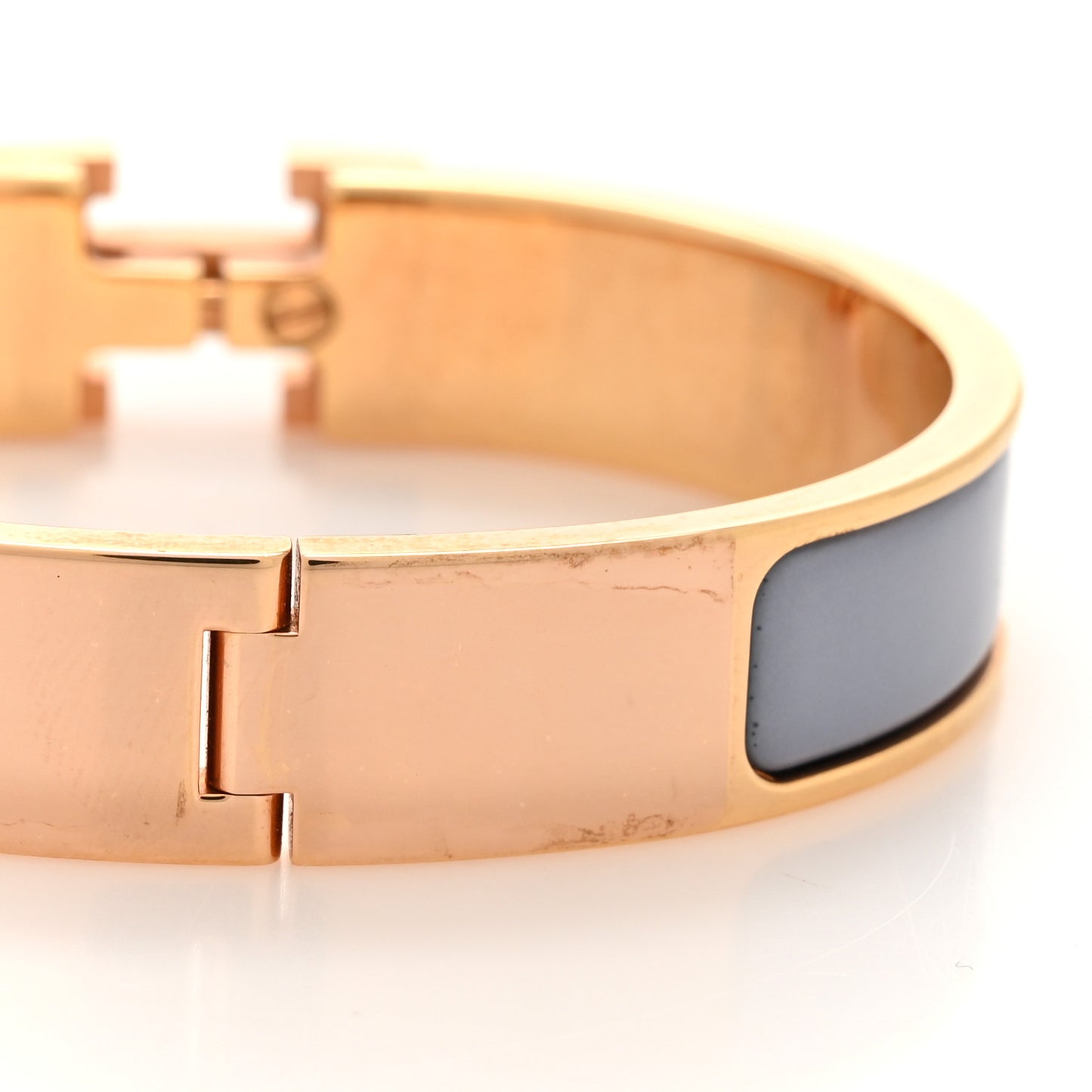 Enamel Narrow Clic Clac H Bracelet PM Gris Orage