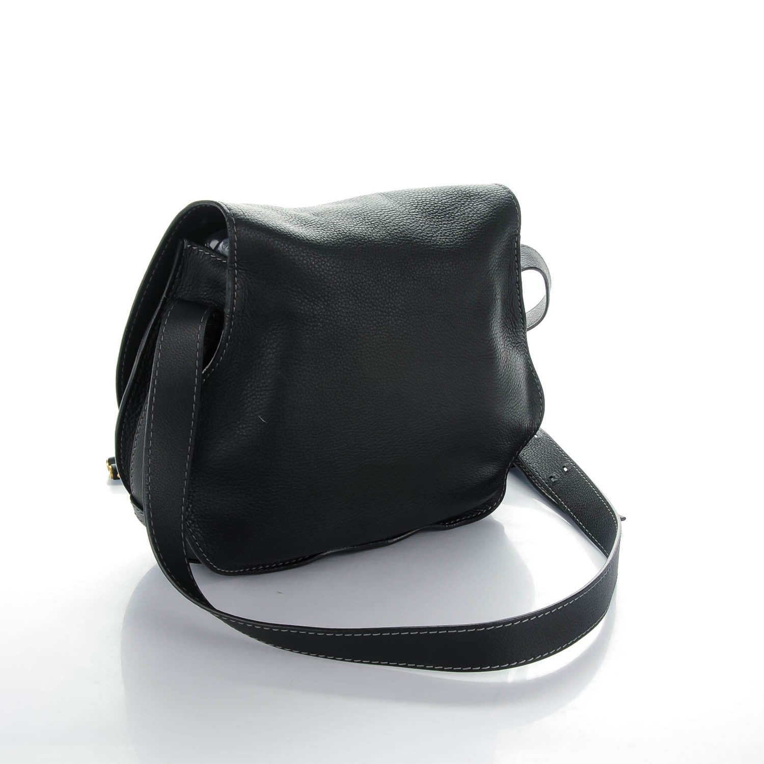 Chloe Calfskin Medium Marcie Round Crossbody Bag Black 3 of 8
