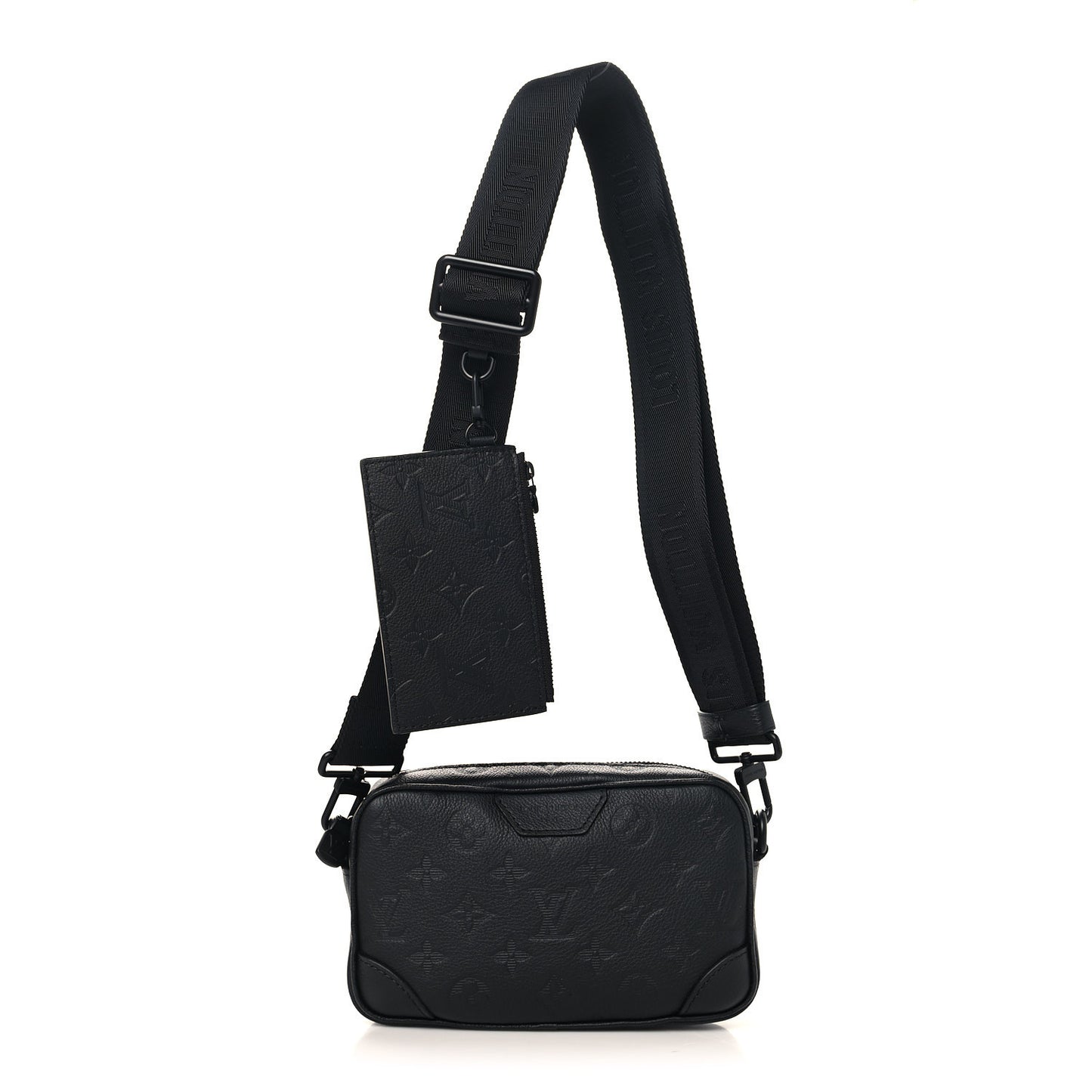Calfskin Monogram Shadow Trocadero Wearable Wallet Black