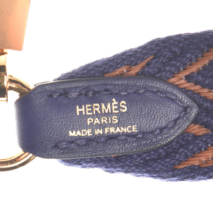 Hermes Toile Swift 25mm Sangle ZigZag Shoulder Strap Bleu Encre Gold 3 of 5