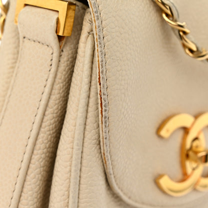 Chanel Caviar Vertical Chain Crossbody Ivory 11 of 13