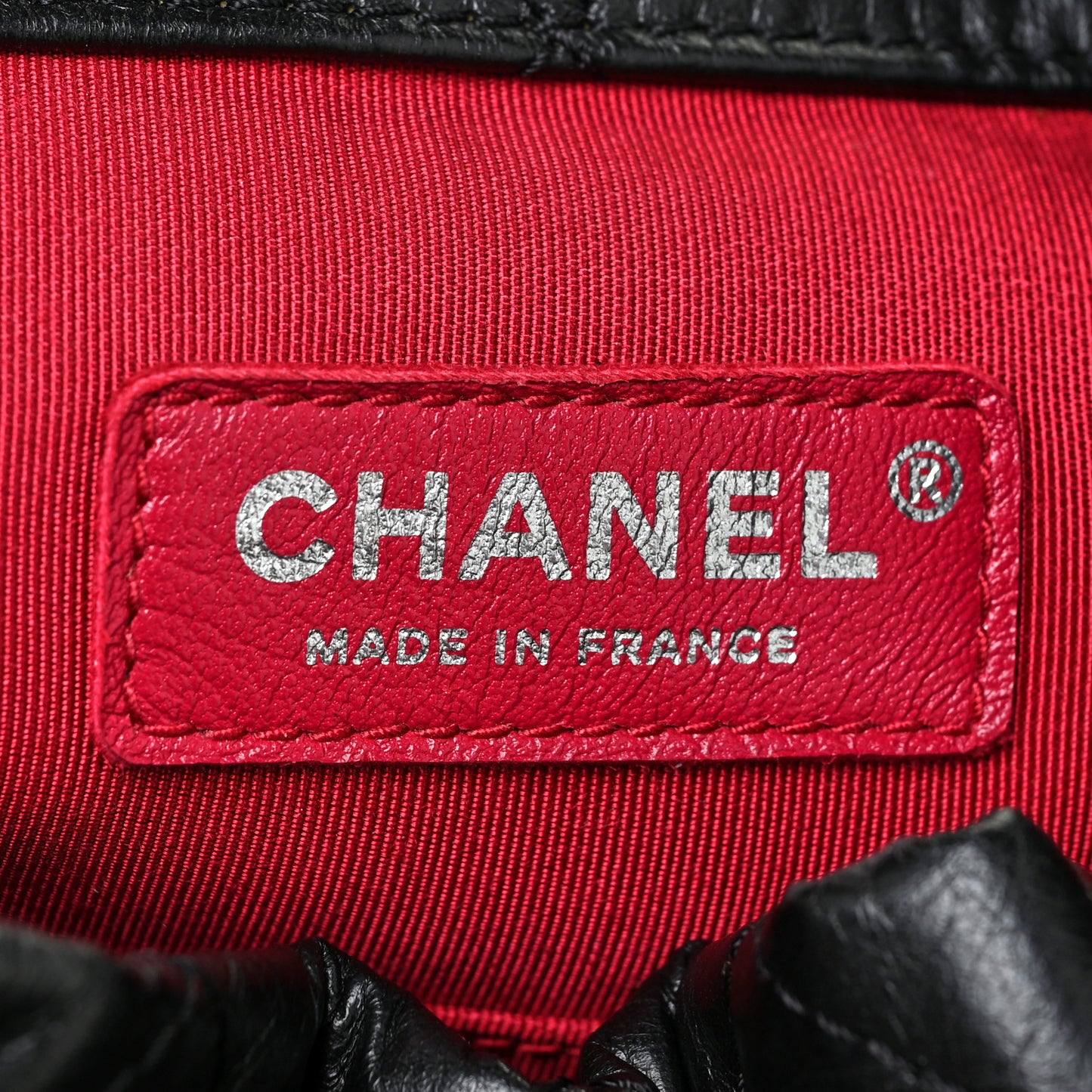 Aged Calfskin Quilted Gabrielle Backpack Black