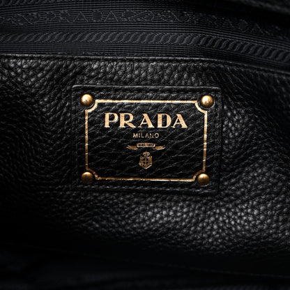 Prada Vitello Daino Tote Black 6 of 13