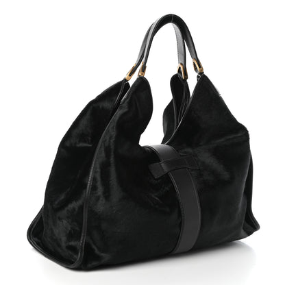Gucci Calf Hair Large Soft Stirrup Shoulder Bag 3 of 9