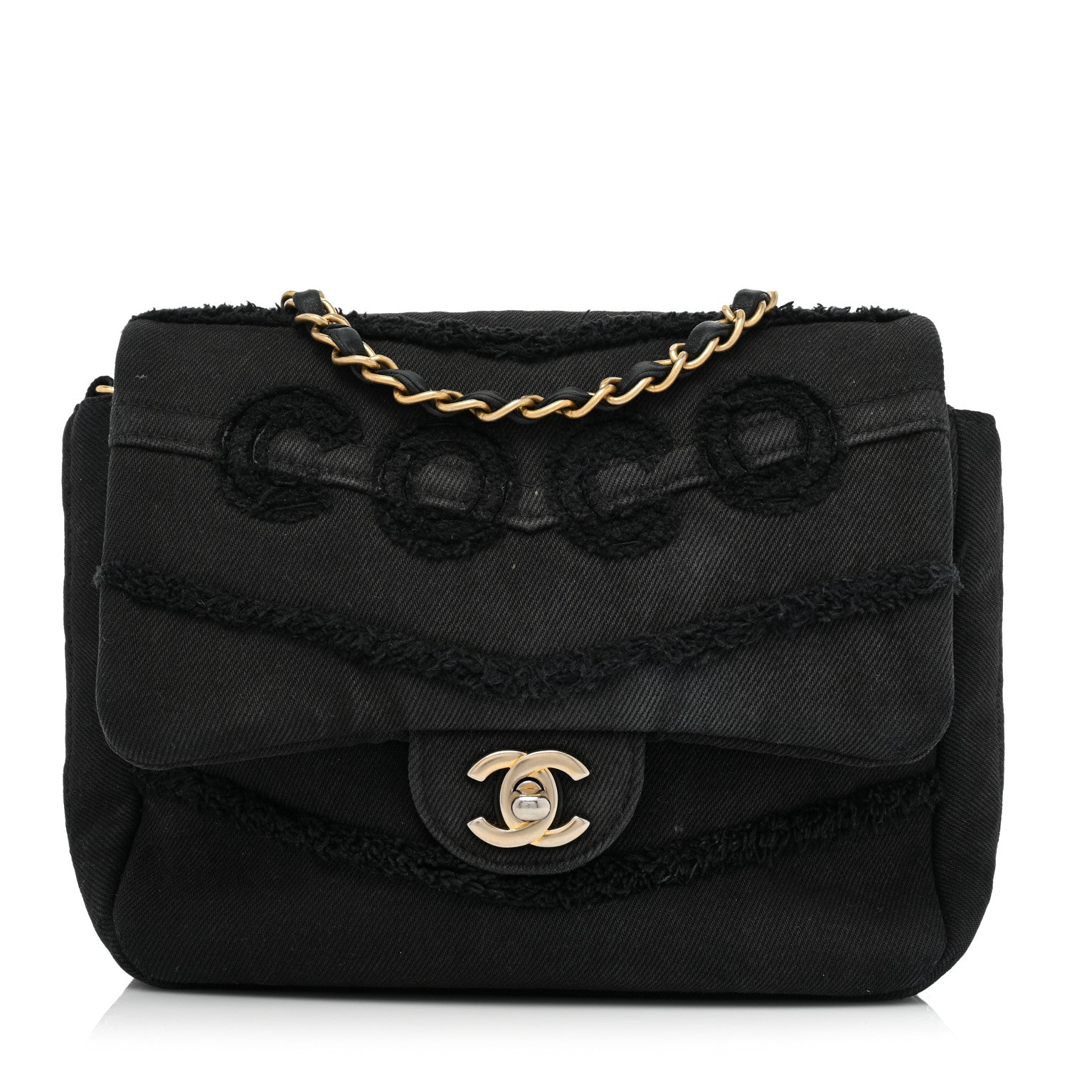 Chanel Denim Coco Flap Black 1 of 21