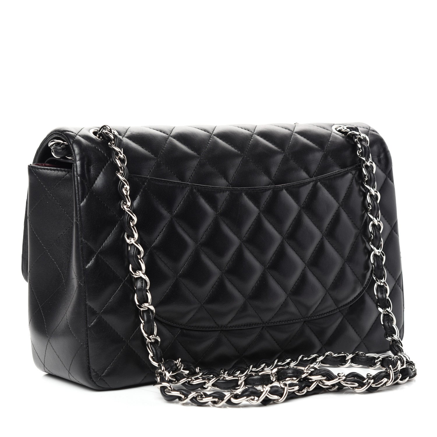 Chanel Lambskin Quilted Jumbo Double Flap Black 3 of 10