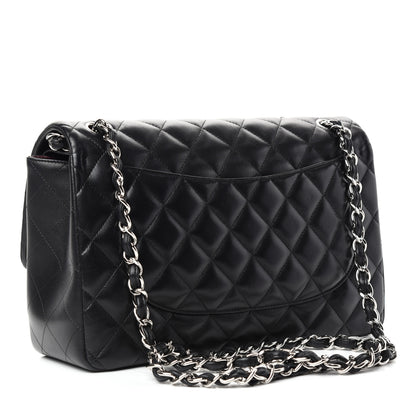 Chanel Lambskin Quilted Jumbo Double Flap Black 3 of 10