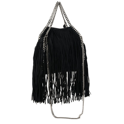 Stella McCartney Eco Suede Mini Fringe Falabella Tote Black 2 of 8