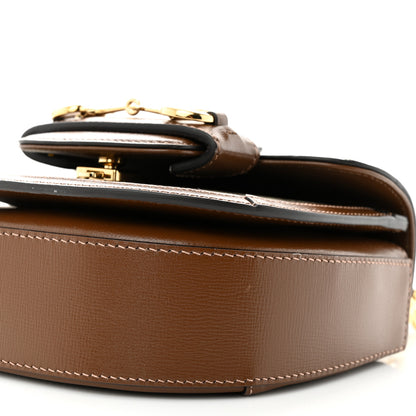 Gucci GG Supreme Monogram Mini Top Handle Horsebit 1955 Crossbody Bag Beige Brown Sugar 9 of 11