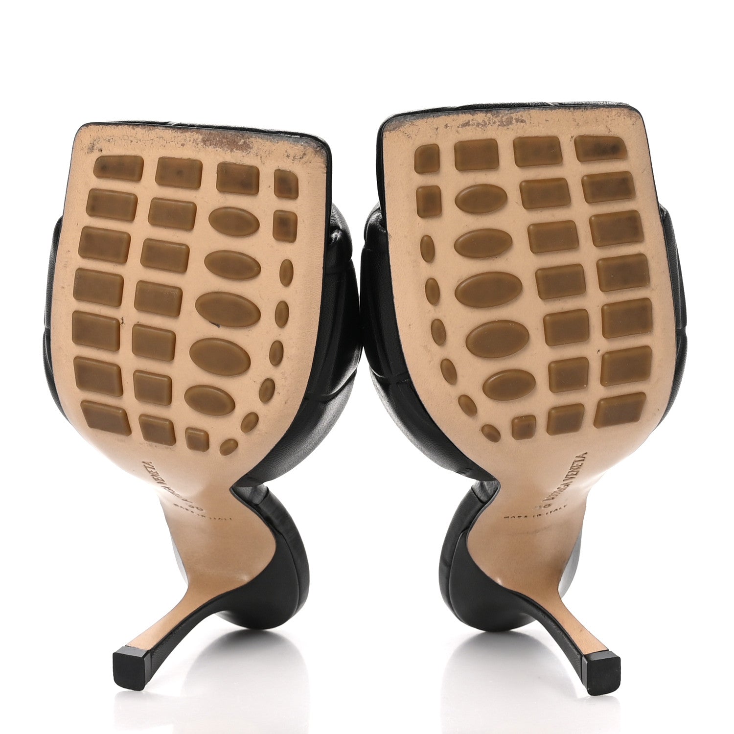 Bottega Veneta Nappa Quilted Rubber Lido Mule Sandals 38 Black 5 of 8