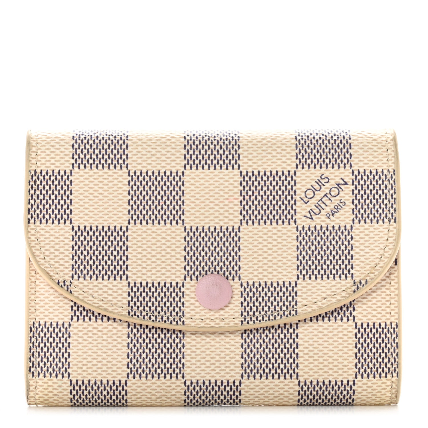 Louis Vuitton Damier Azur Rosalie Coin Purse Rose Ballerine 1 of 7