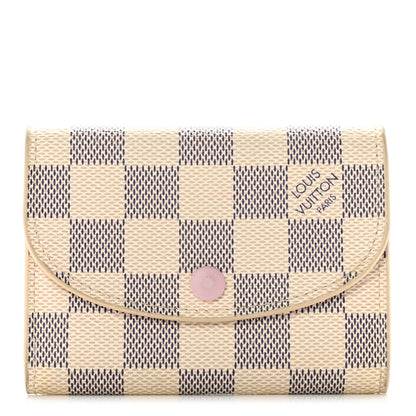 Louis Vuitton Damier Azur Rosalie Coin Purse Rose Ballerine 1 of 7