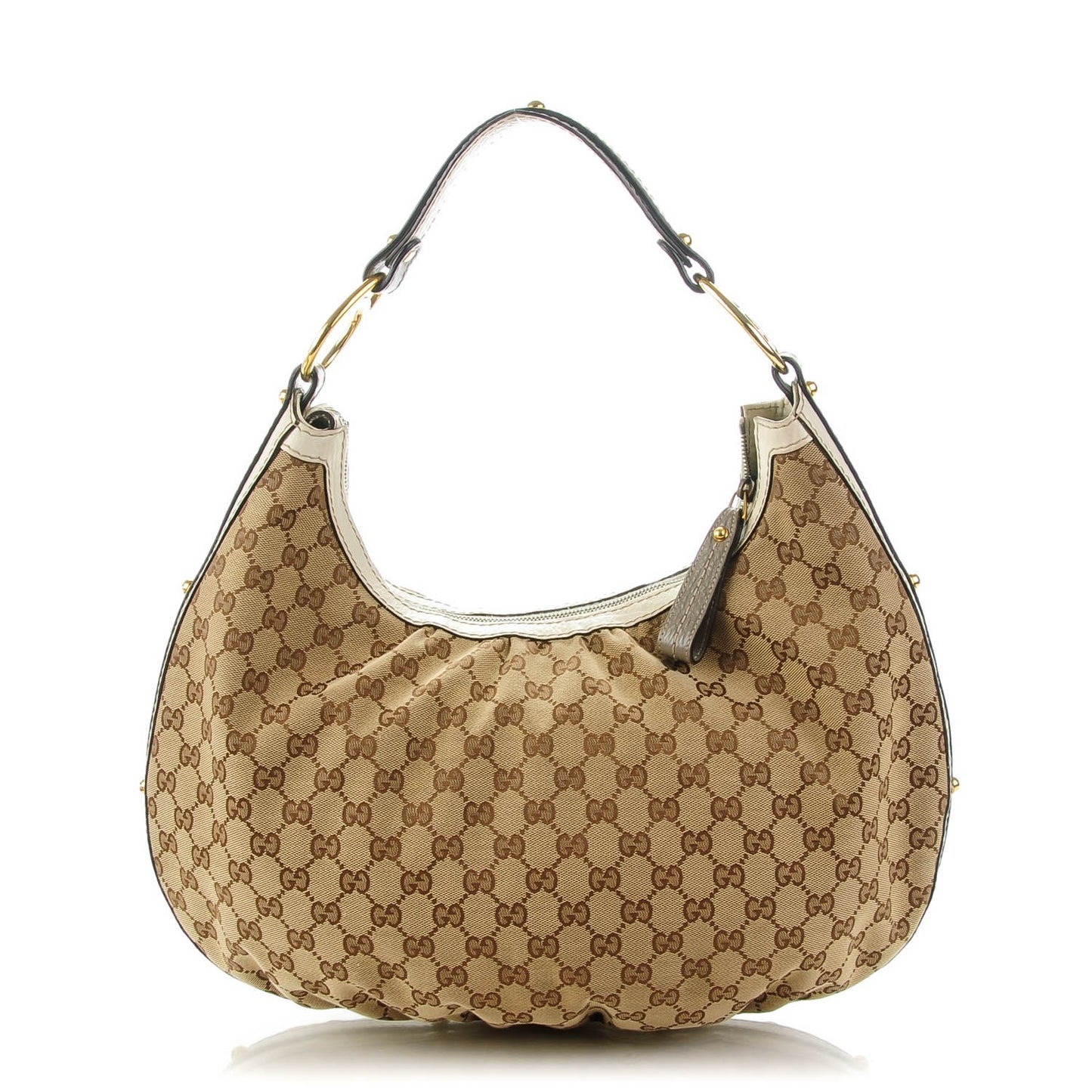 Monogram Medium Interlocking Hobo Off White