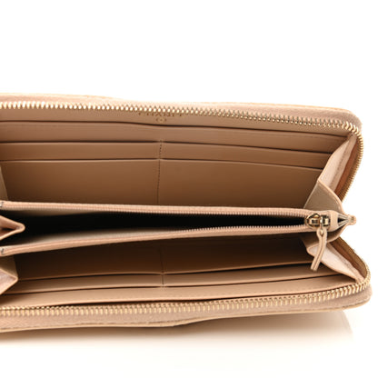 Chanel Shiny Goatskin Quilted 19 Long Zipped Around Wallet Beige 5 of 10