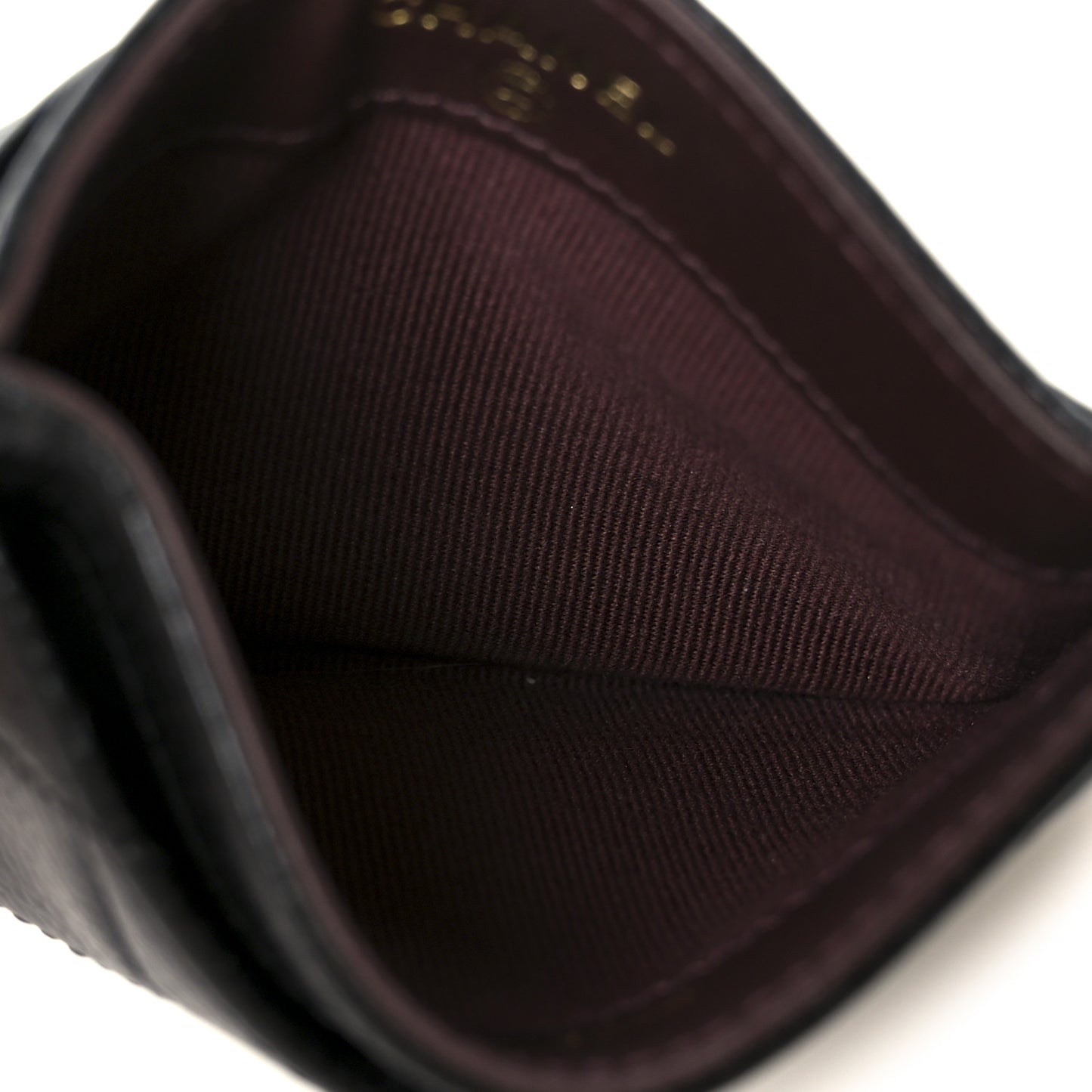 Caviar Quilted Card Holder Black