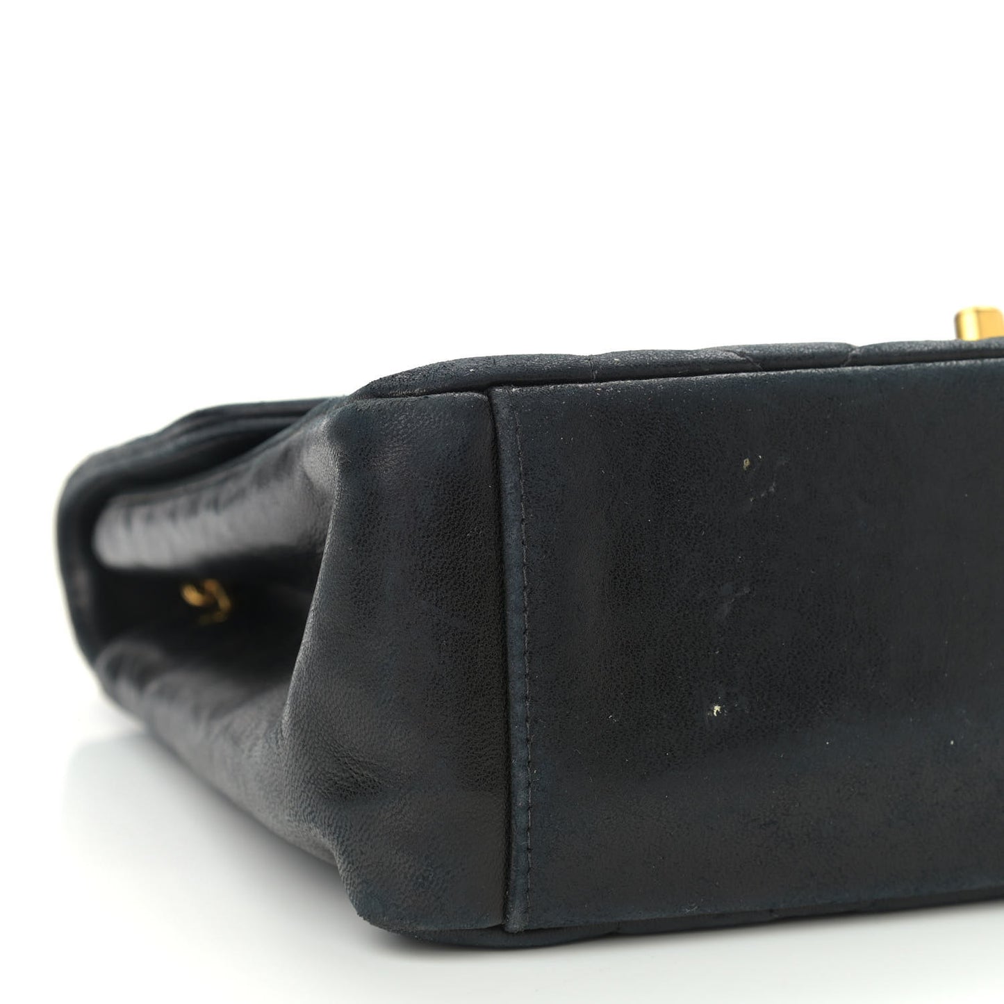 Lambskin Quilted Medium Single Flap Black