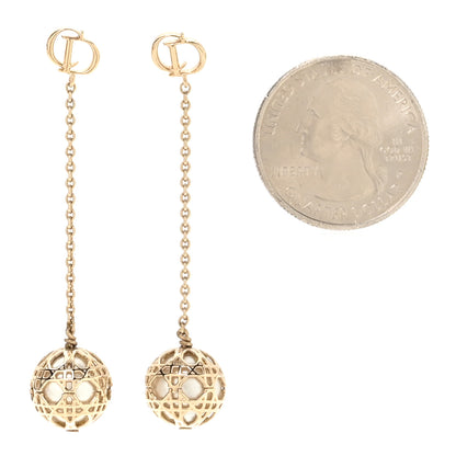 Christian Dior Pearl Secret Cannage Mise En Dior Tribales Dangle Earrings Gold 2 of 3