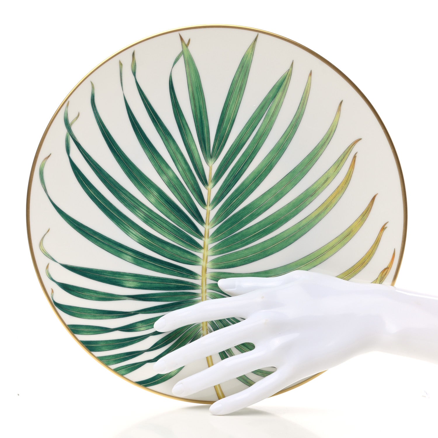 Hermes Porcelain Passifolia Dinner Plate N°2 Set of 2 2 of 7