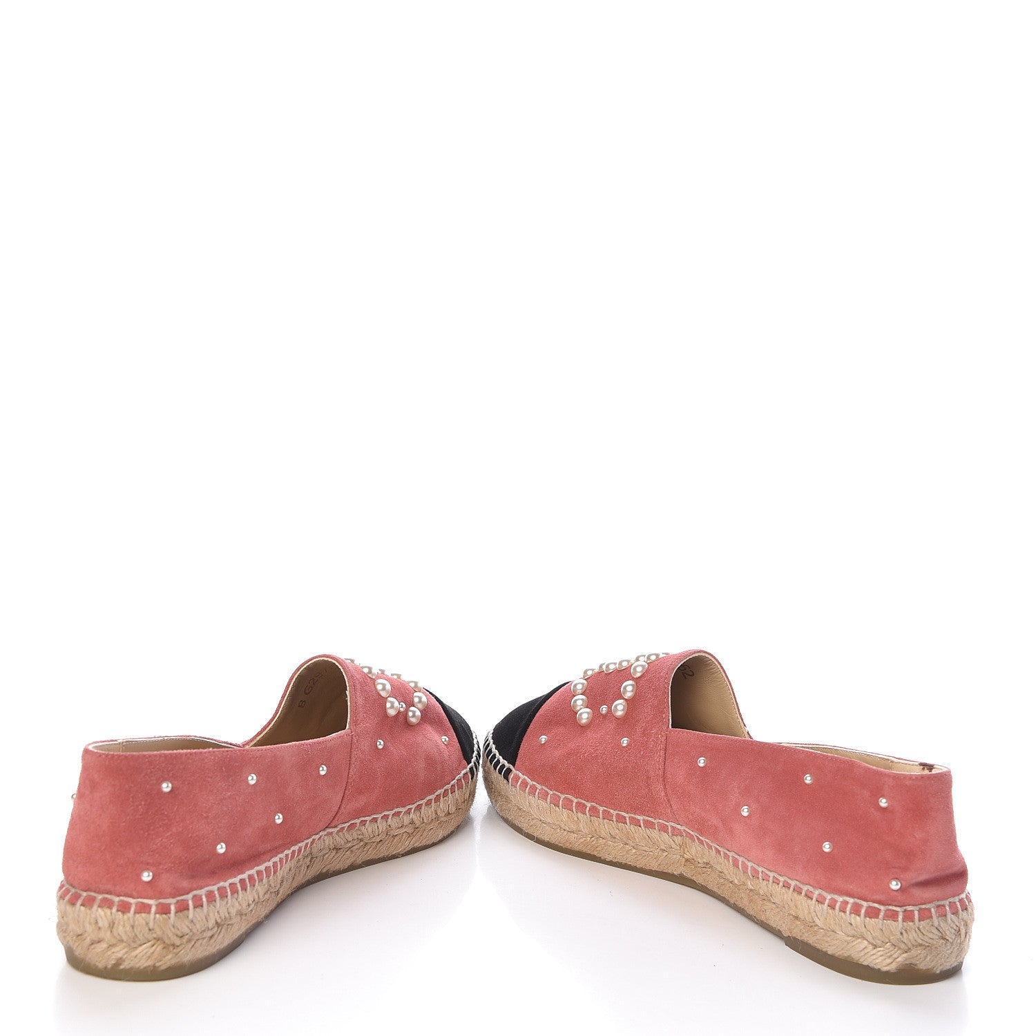 Chanel Suede Pearl CC Espadrilles 41 Pink 5 of 12