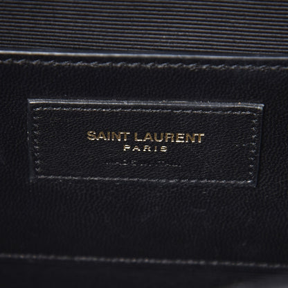 Saint Laurent Grain De Poudre Medium Classic Monogram Kate Satchel Black 7 of 9