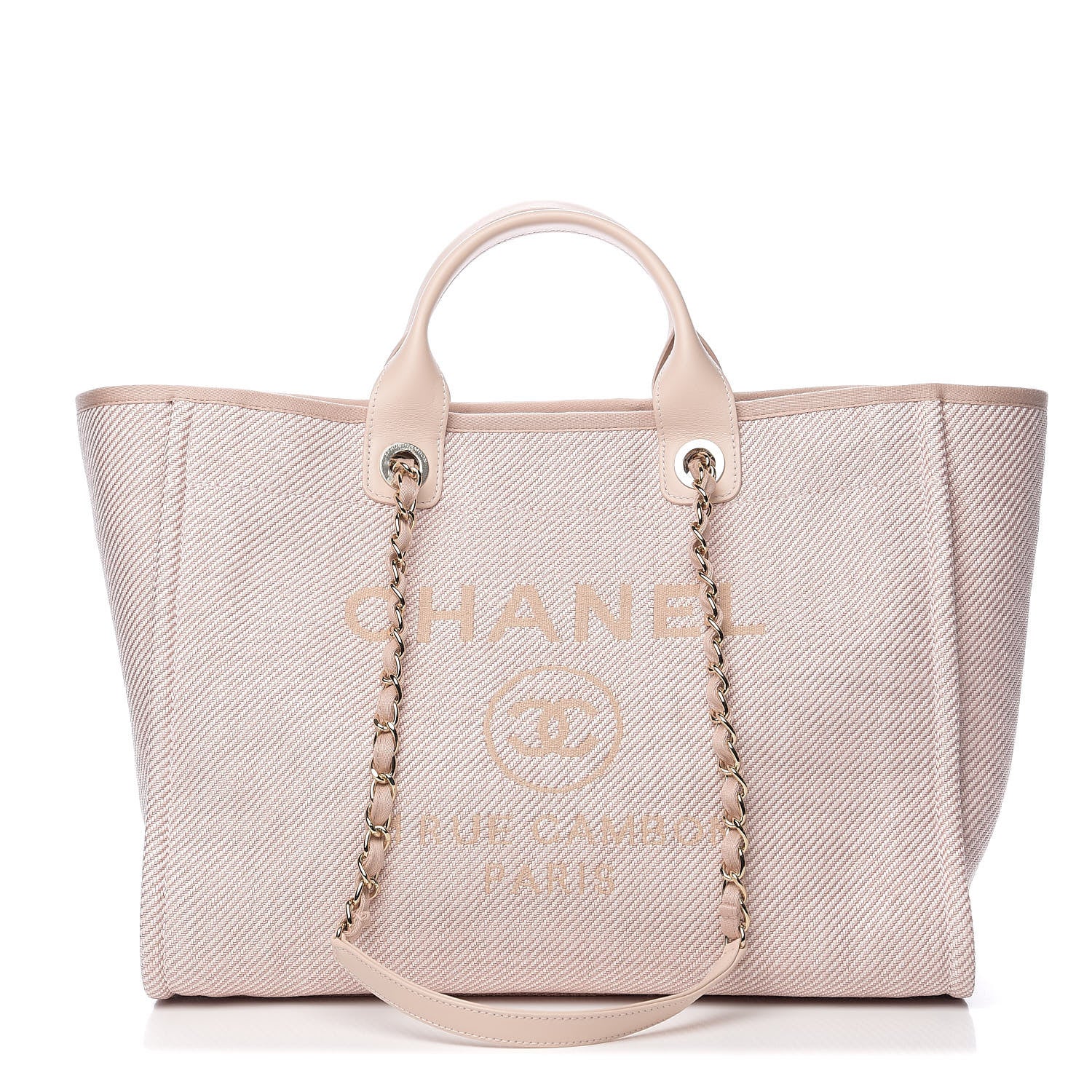 Chanel Mixed Fibers Calfskin Medium Deauville Tote Beige 1 of 10