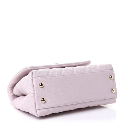 Chanel Caviar Quilted Mini Coco Handle Flap Lilas Lilac 4 of 11
