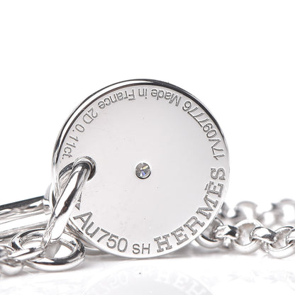 Hermes 18K White Gold Diamond Gambade Bracelet 4 of 5