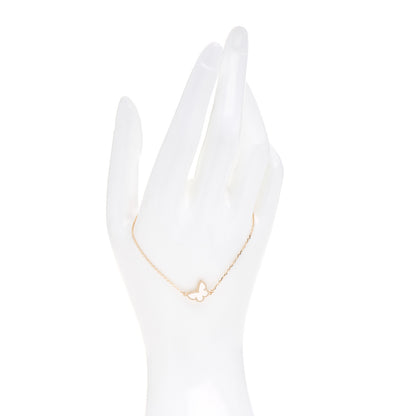Van Cleef & Arpels 18K Yellow Gold Mother of Pearl Sweet Alhambra Butterfly Bracelet 2 of 5