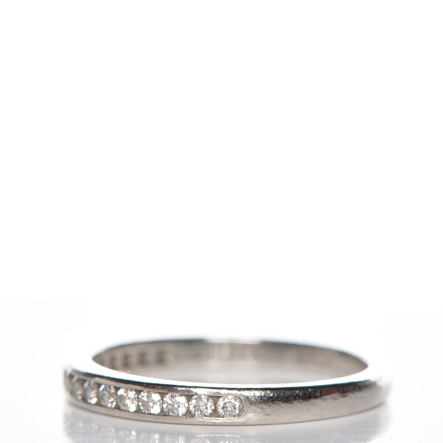 Platinum Diamond Half Circle Wedding Band Ring 49 4.75