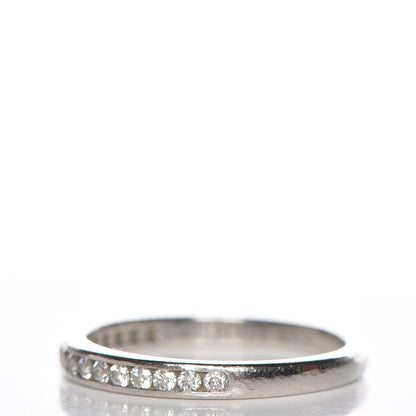 Tiffany Platinum Diamond Half Circle Wedding Band Ring 49 4.75 3 of 7