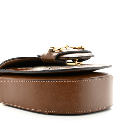 Gucci GG Supreme Monogram Mini Top Handle Horsebit 1955 Crossbody Bag Beige Brown Sugar 8 of 11