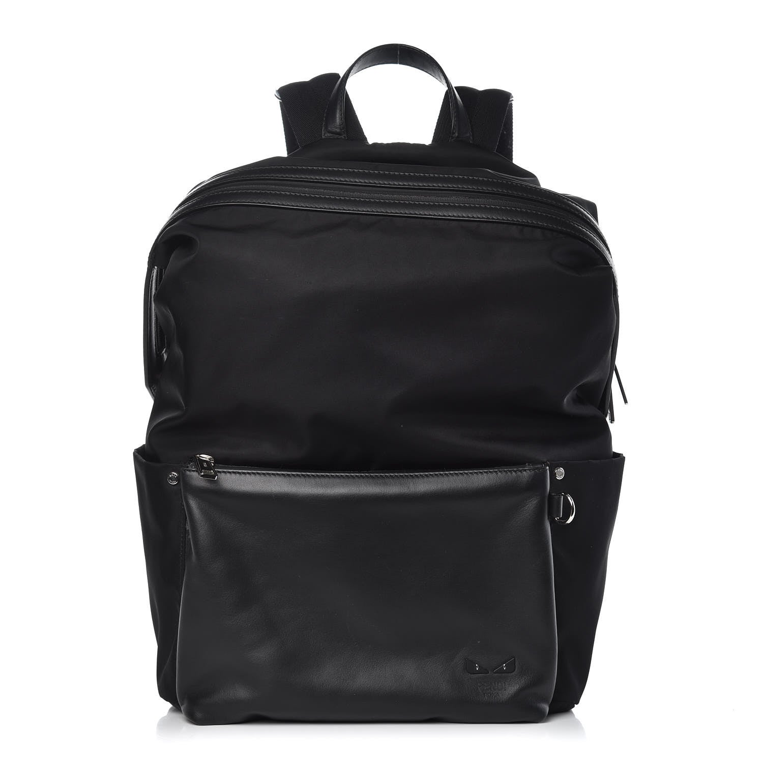 Fendi Nylon Vitello Century Opaco Mini Bug Eyes Backpack Black 1 of 14
