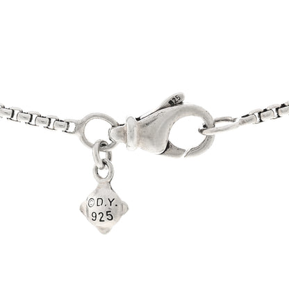 David Yurman Sterling Silver Diamond Hematine 11mm Chatelaine Pendant Necklace 4 of 5