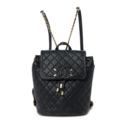 Chanel Caviar Quilted Filigree Backpack Black 1 of 10