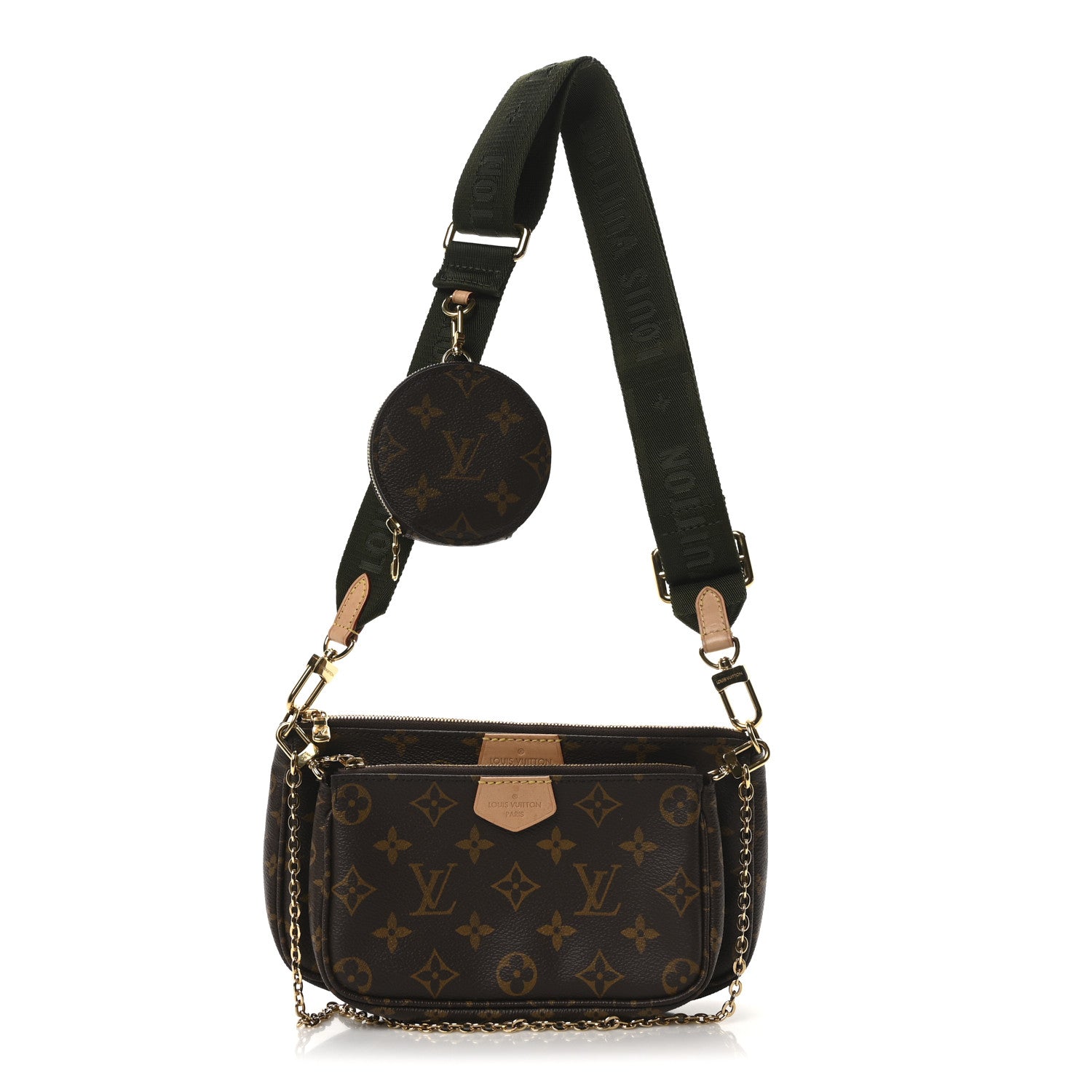 Louis Vuitton ブラックカチューシャ Louis Vuitton Monogram Multi Pochette Accessories Kaki 1748932