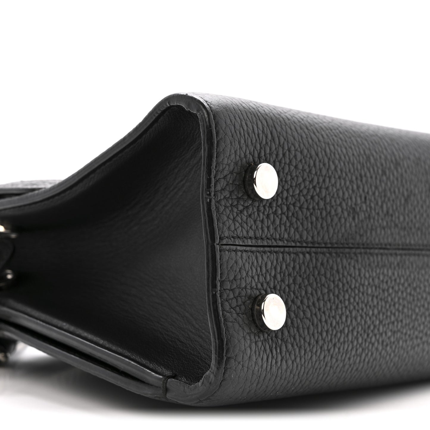 Grained Calfskin Mini Diorever Flap Black