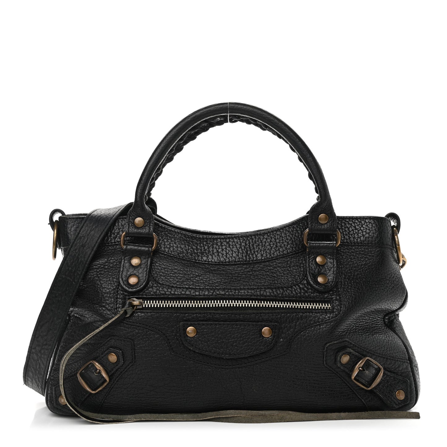 Pebbled Caribou Classic Hardware First Black