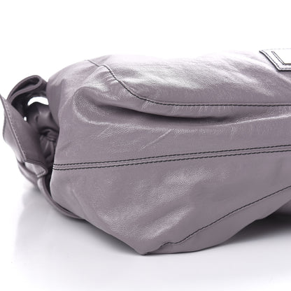 Valentino Garavani Patent Lacca Large Nuage Bow Hobo Lilac 8 of 10