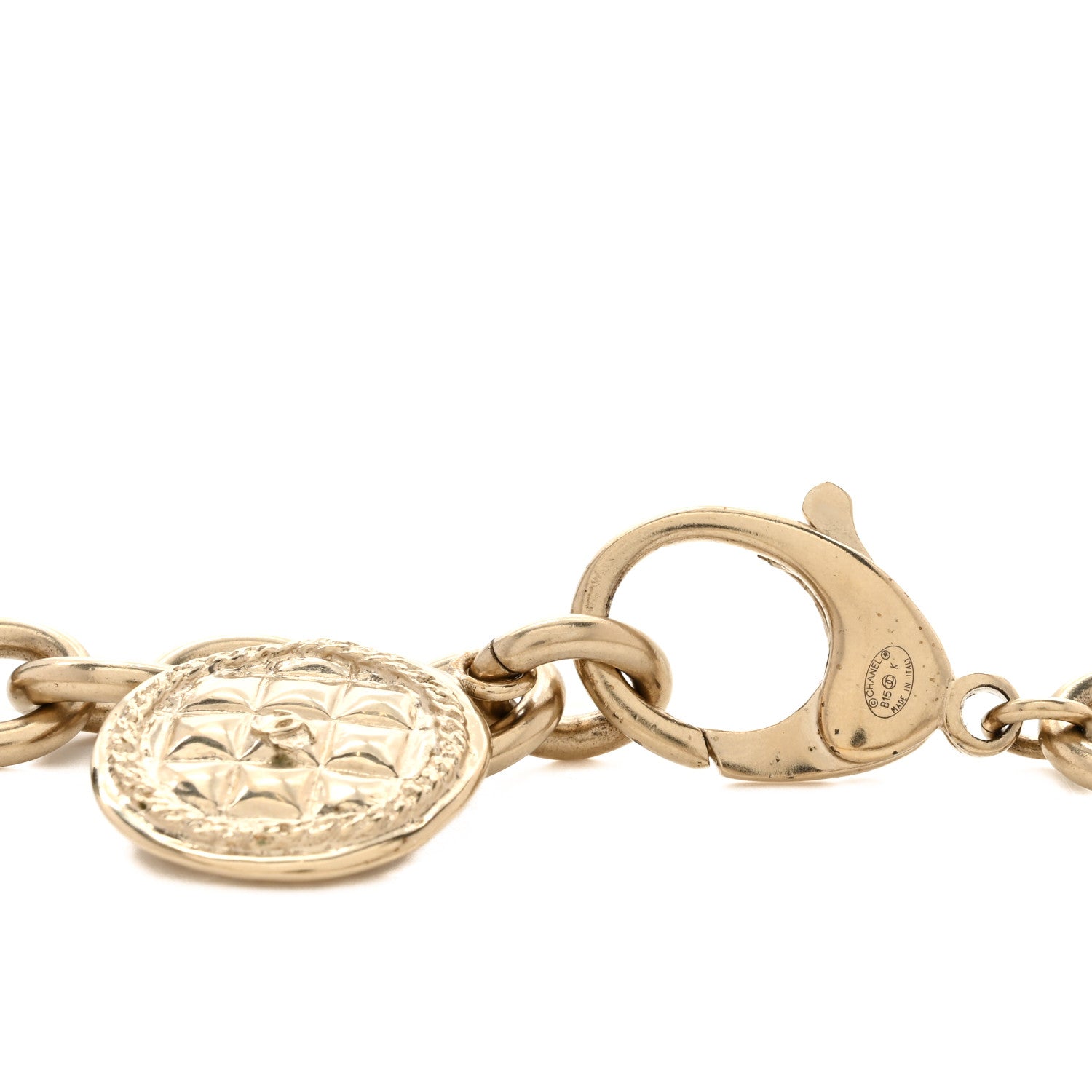 Chanel Chain Quilted CC Medallion Belt Gold 3 of 5