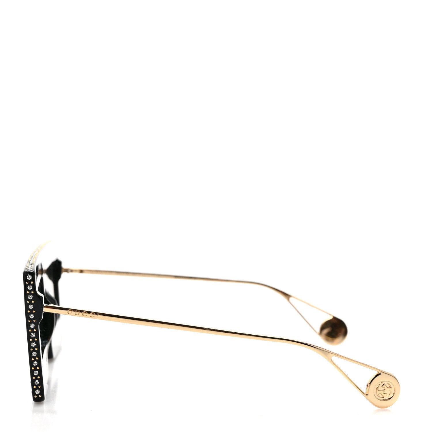 Gucci Acetate Crystal Mask-Frame Sunglasses GG0431S Black 3 of 7
