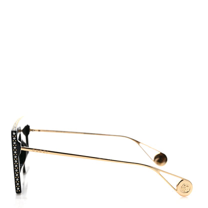 Gucci Acetate Crystal Mask-Frame Sunglasses GG0431S Black 3 of 7