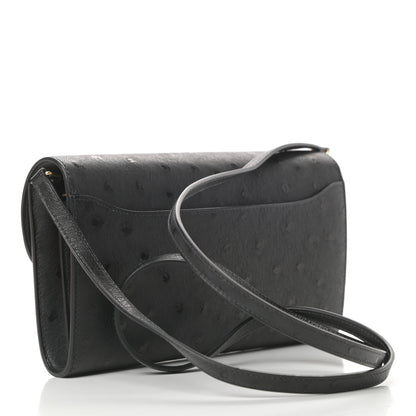 Hermes Ostrich Constance Long Wallet To Go Black 3 of 13