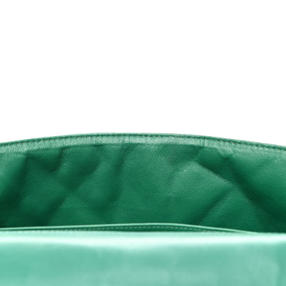 Chanel Lambskin Chevron Quilted Maxi Single Flap Green 12 of 15
