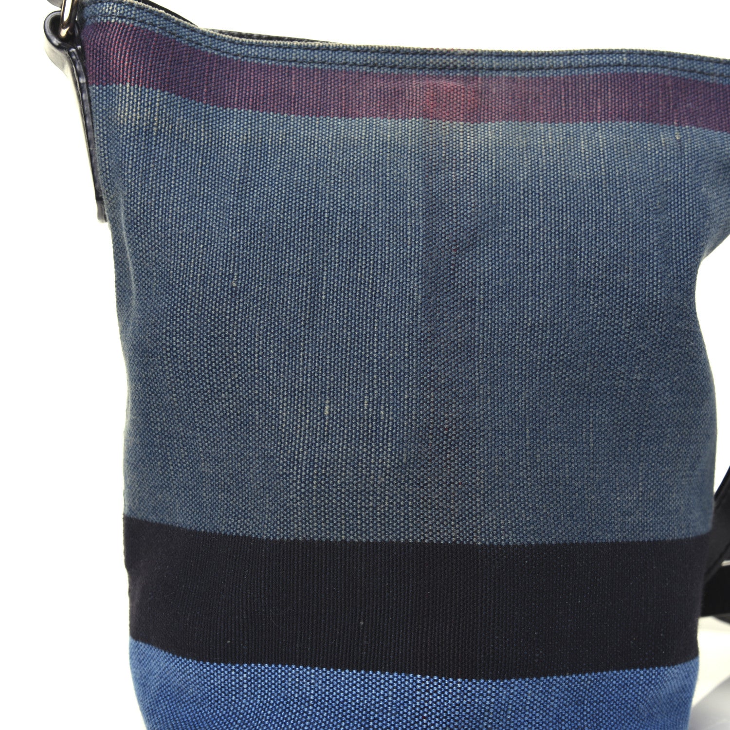 Burberry Overdyed Canvas Mega Check Mini Ashby Hobo Ultramarine Blue 18 of 23
