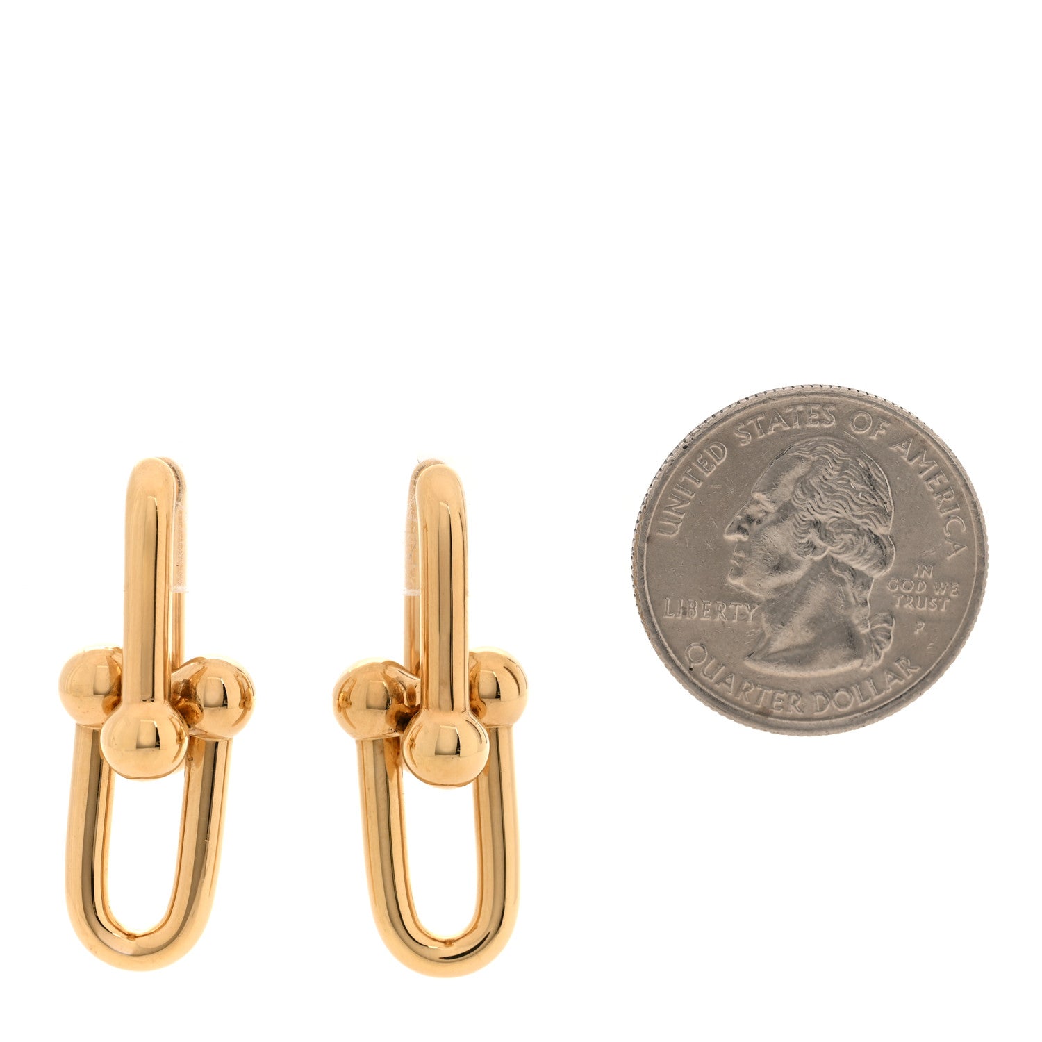 Tiffany 18K Yellow Gold Large HardWear Link Earrings 2 of 4
