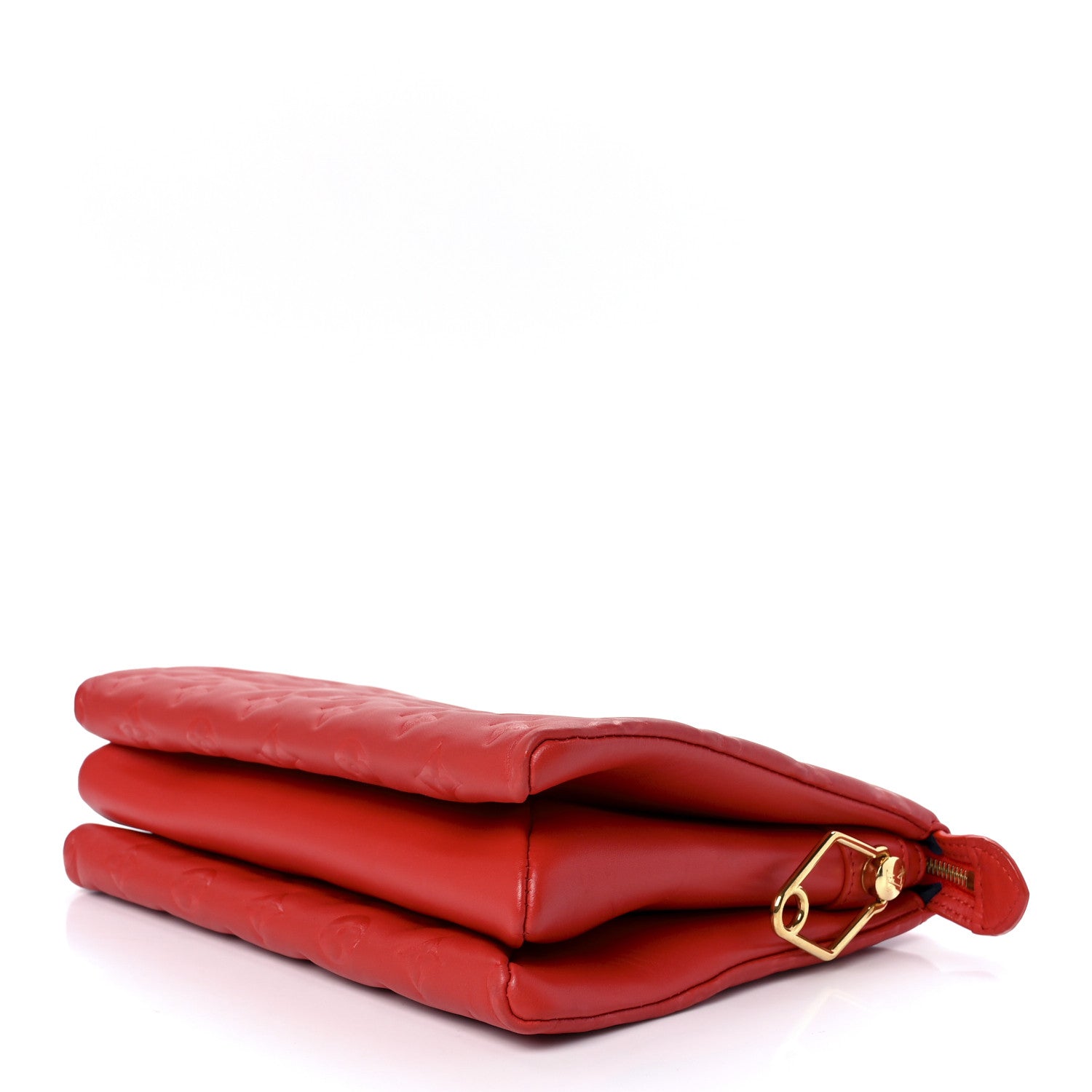 Louis Vuitton Lambskin Embossed Monogram Coussin PM Red 8 of 11