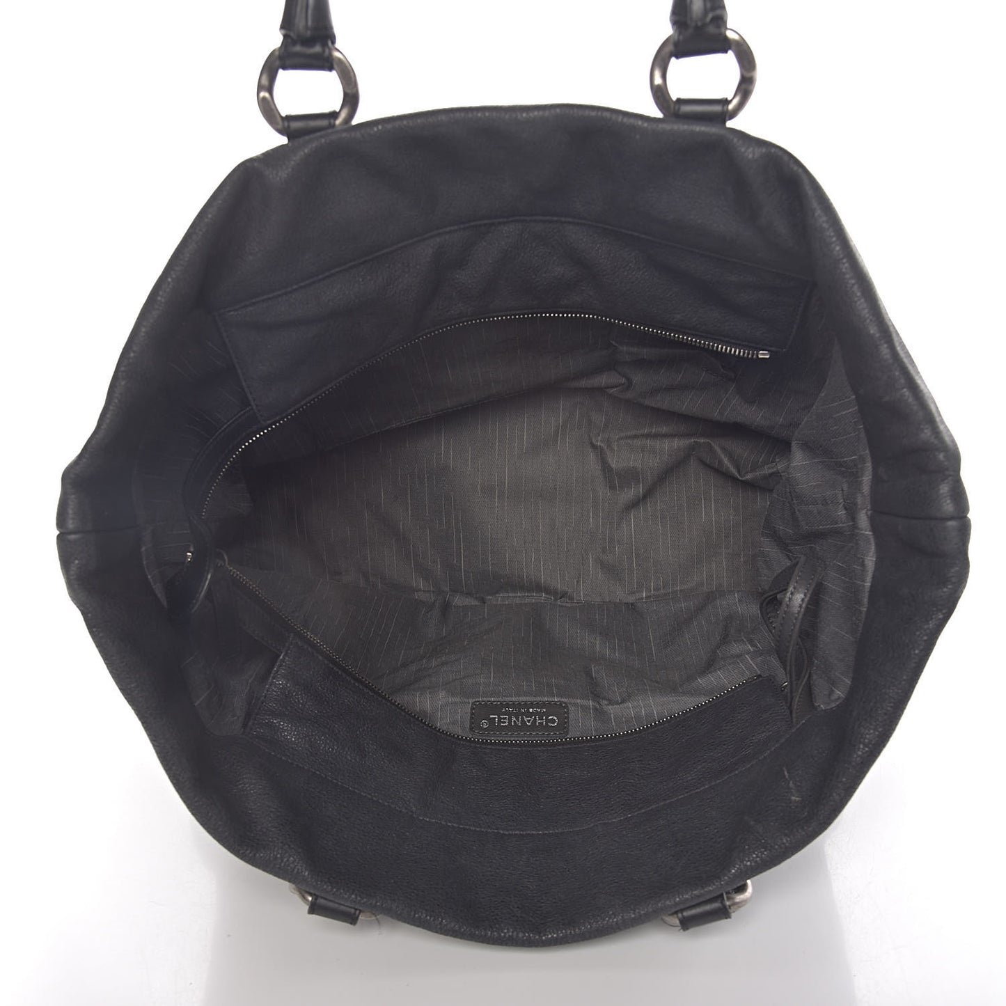Calfskin CC Shoulder Bag Black