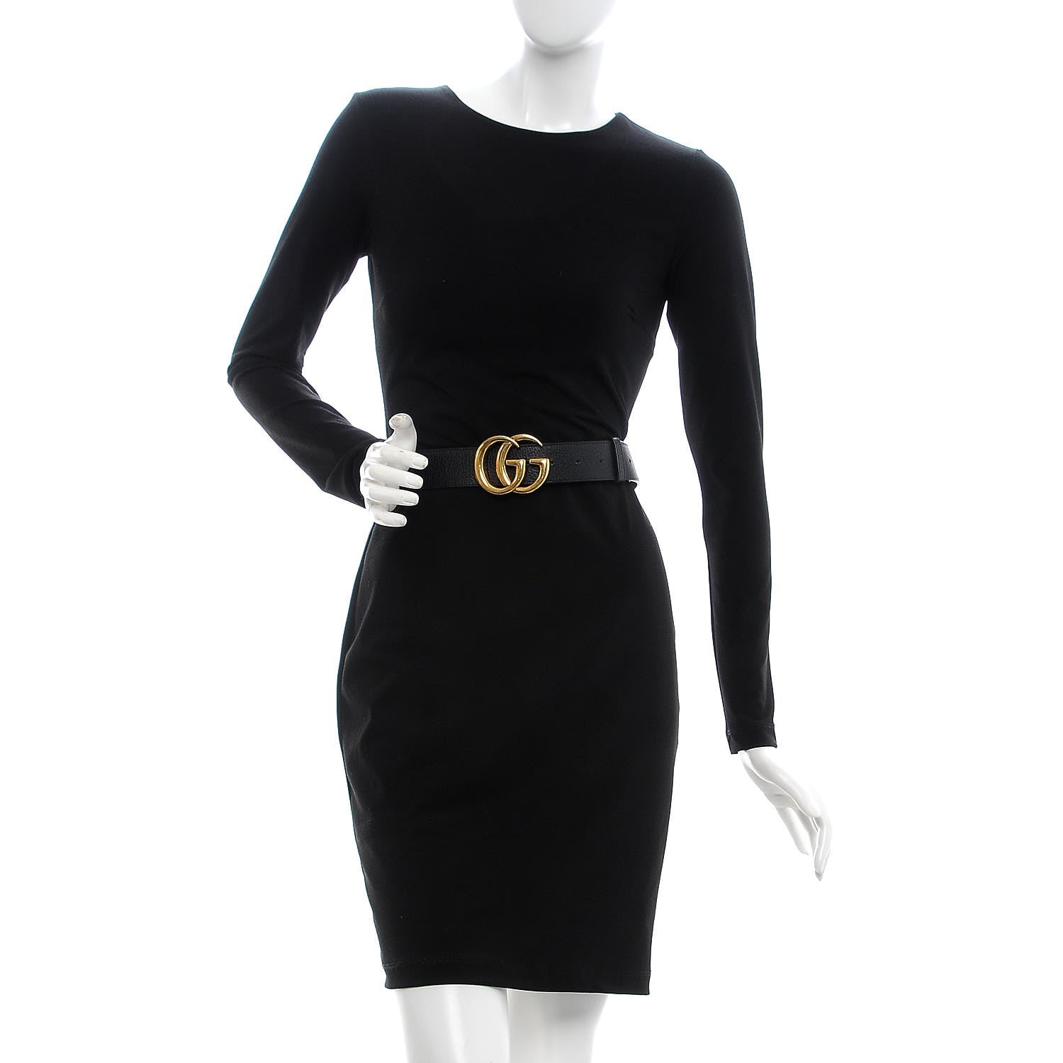 Gucci Textured Calfskin Double G 40mm Belt 95 38 Black 2 of 9