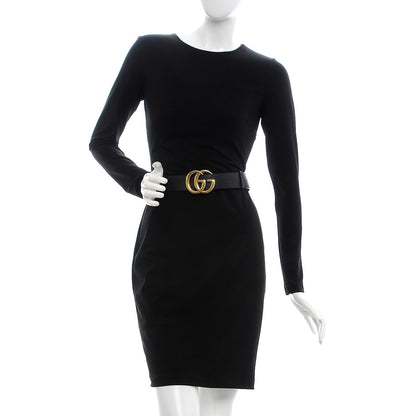 Gucci Textured Calfskin Double G 40mm Belt 95 38 Black 2 of 9